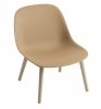 Muuto FIBER LOUNGE Fotel - Ochre / Rama Drewniana